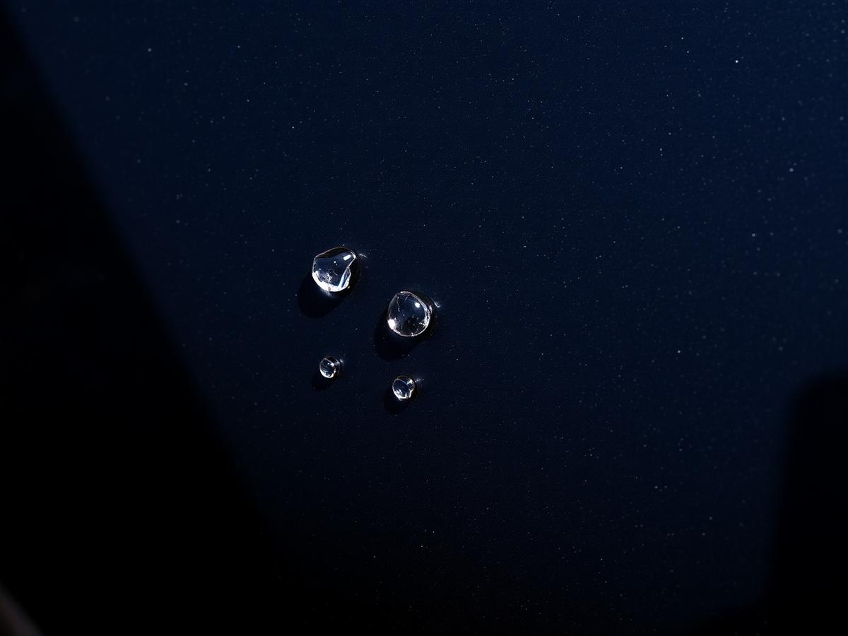 Hail damage on hood — before